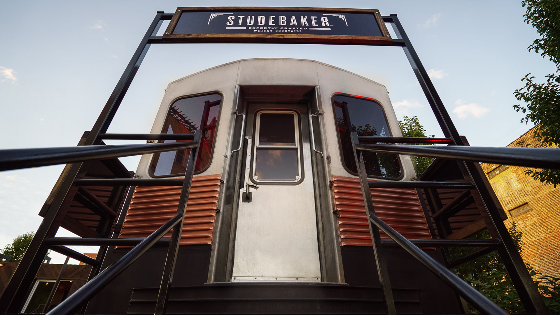 Studebaker Whisky Cocktails Train Club Car Entrance